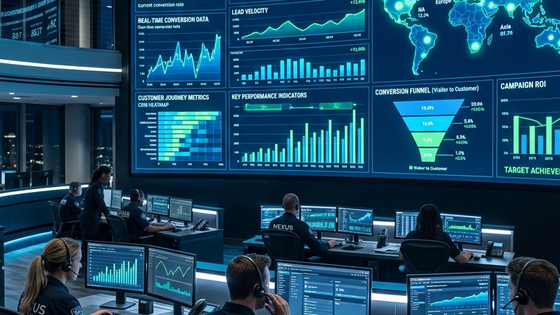 CRM performance and analytics dashboard