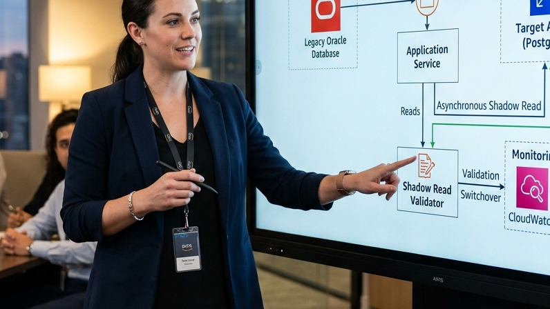 Migration architecture with dual-write and shadow reads