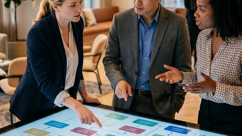 Compliance team reviewing processes