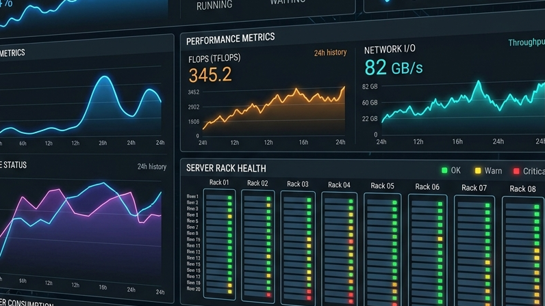 Engineering team reviewing performance metrics