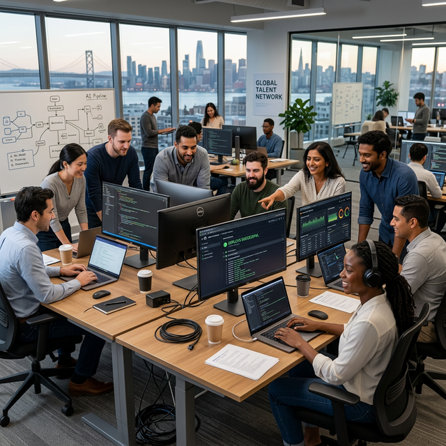 High-tech enterprise engineering floor